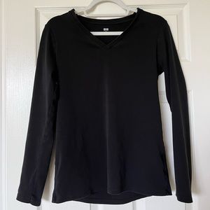 One oval shaped long sleeve, one v neck long sleeve